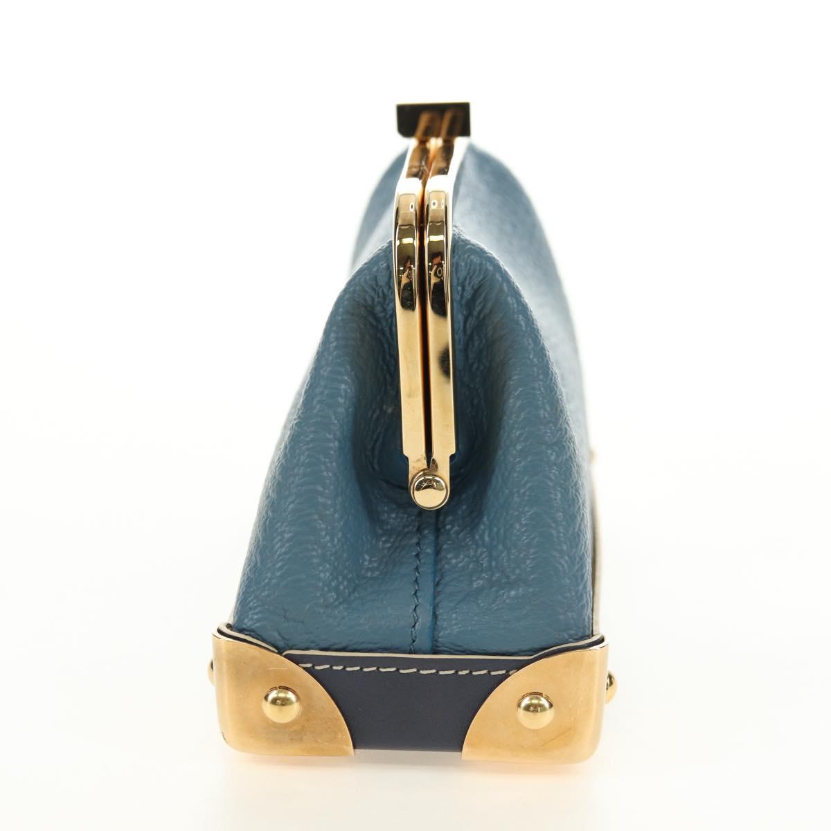 LOUIS VUITTON Suhari Porte Monnaie Viennois Coin Purse Blue M91833 Auth 181485V