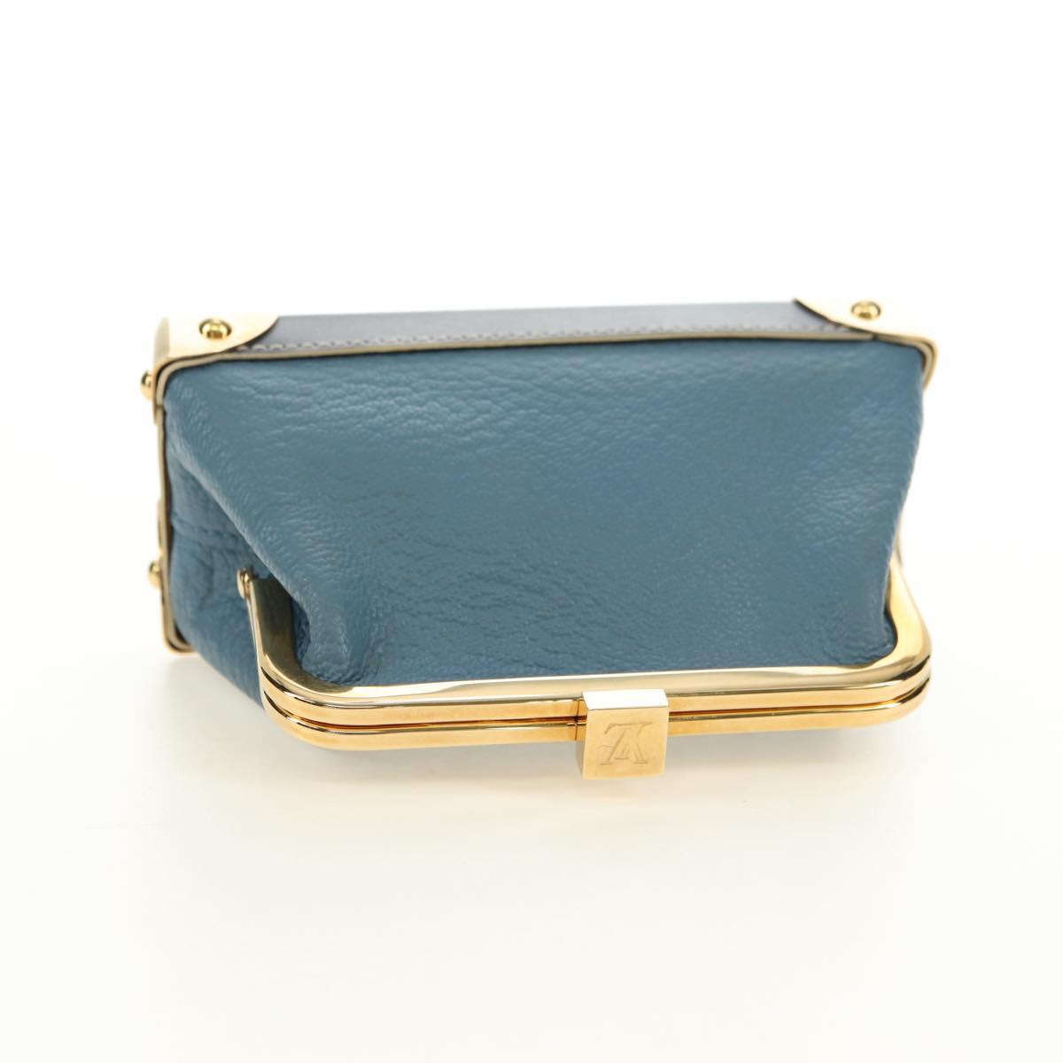 LOUIS VUITTON Suhari Porte Monnaie Viennois Coin Purse Blue M91833 Auth 181485V