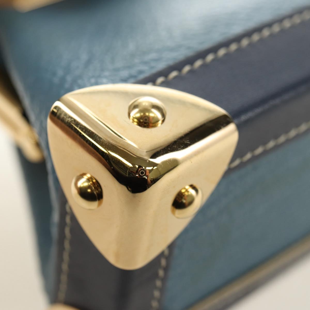 LOUIS VUITTON Suhari Porte Monnaie Viennois Coin Purse Blue M91833 Auth 181485V