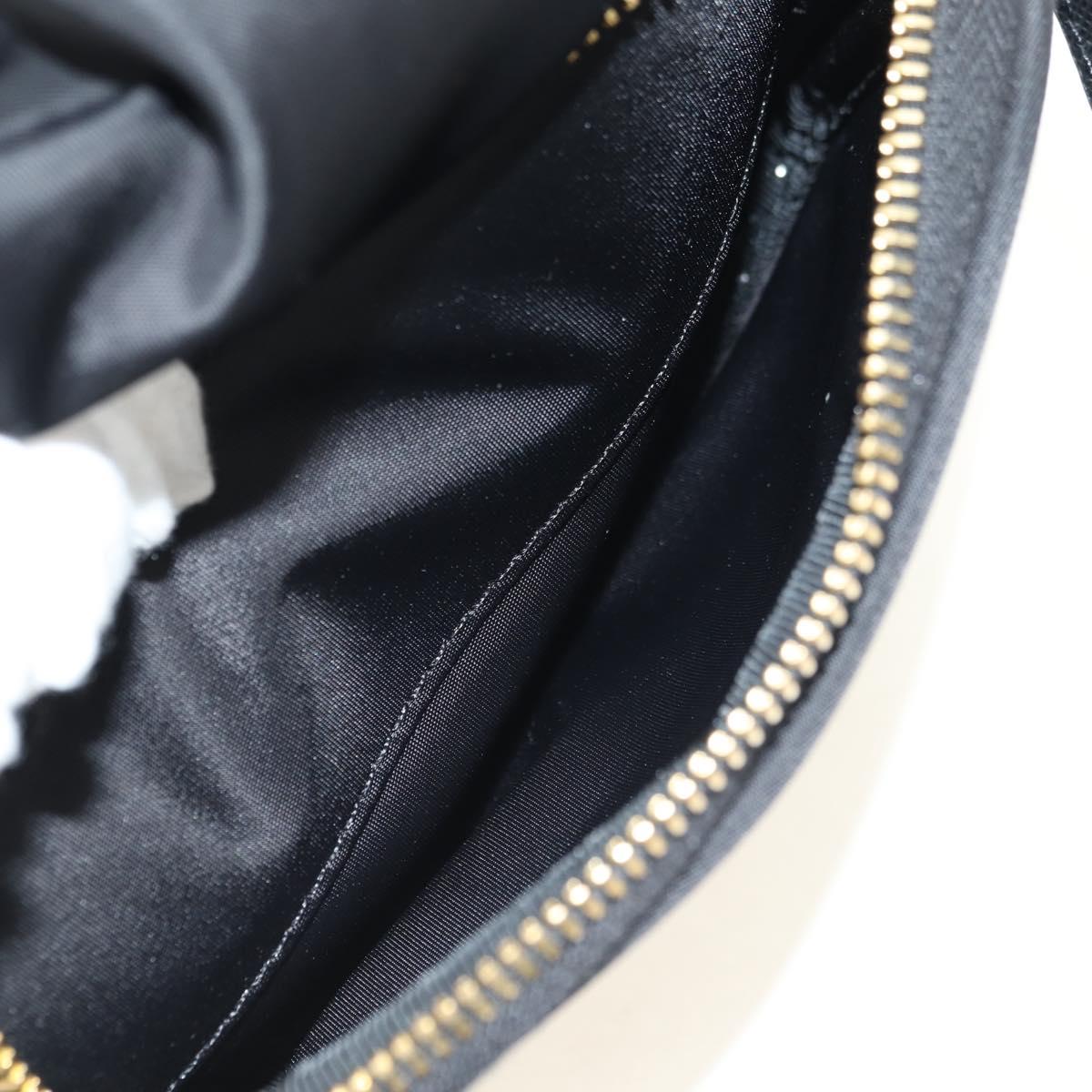 PRADA Purse Hand Bag Nylon 2way Black Gold Auth 181530SM