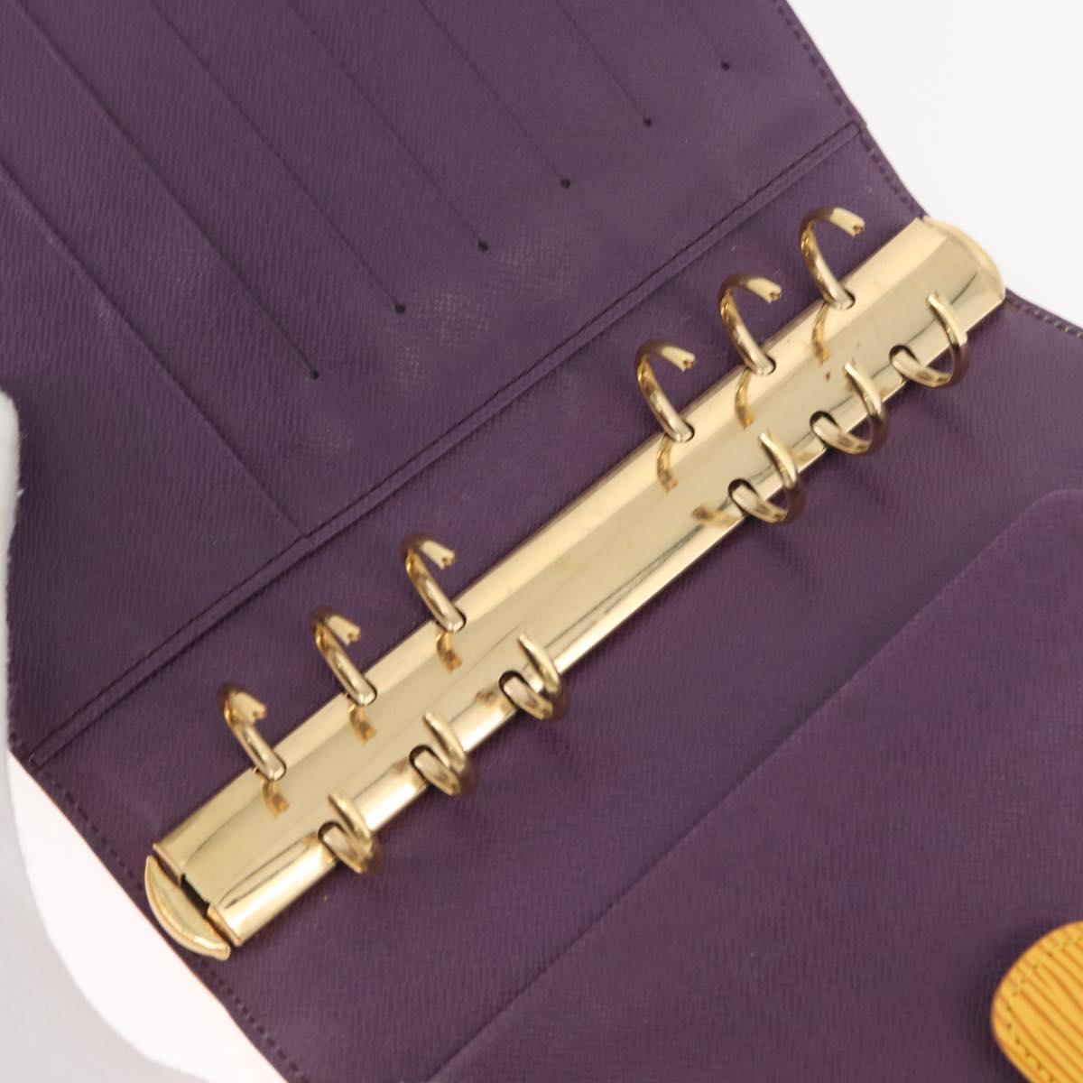 LOUIS VUITTON Epi Agenda MM Day Planner Cover Yellow R20049 LV Auth 181546