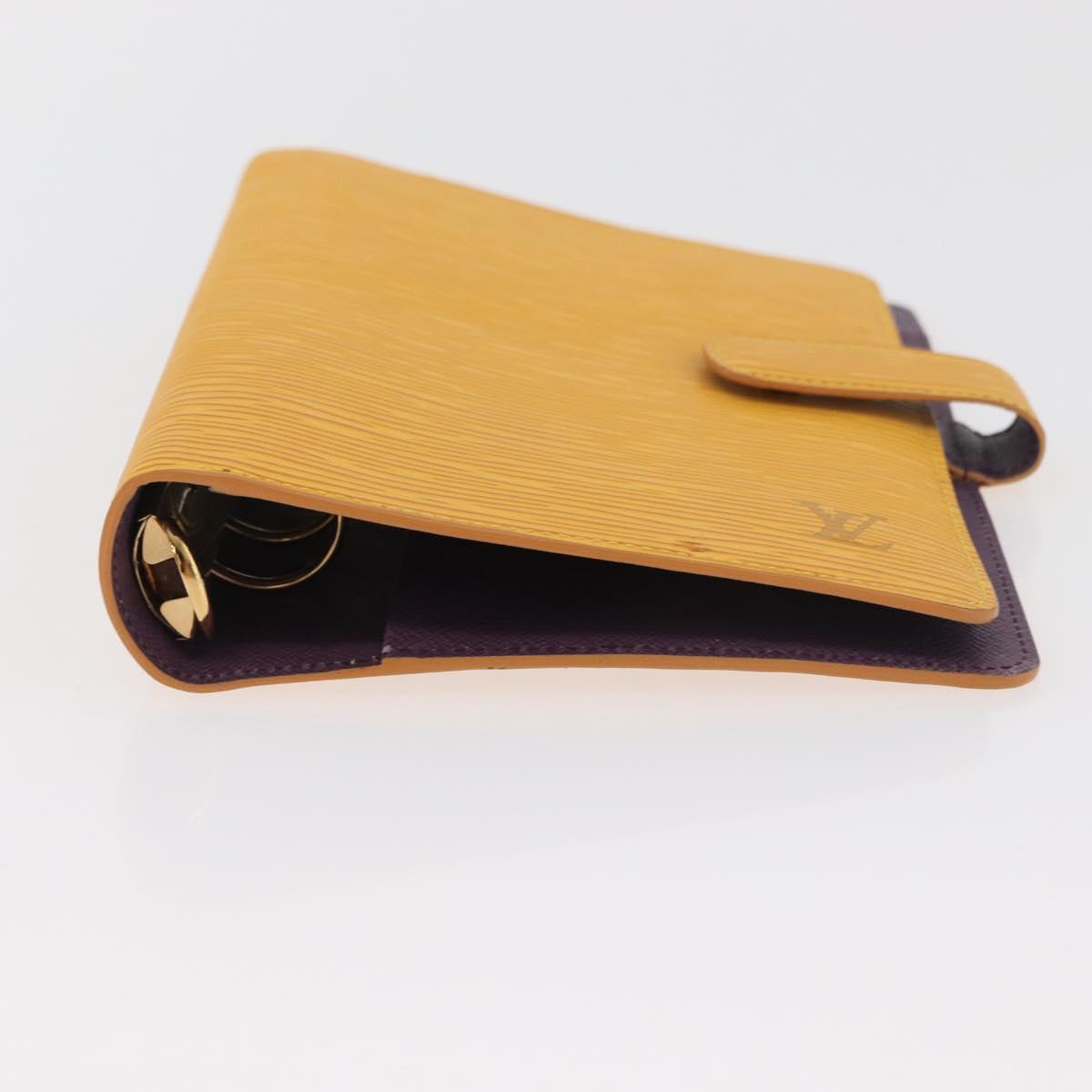 LOUIS VUITTON Epi Agenda MM Day Planner Cover Yellow R20049 LV Auth 181546