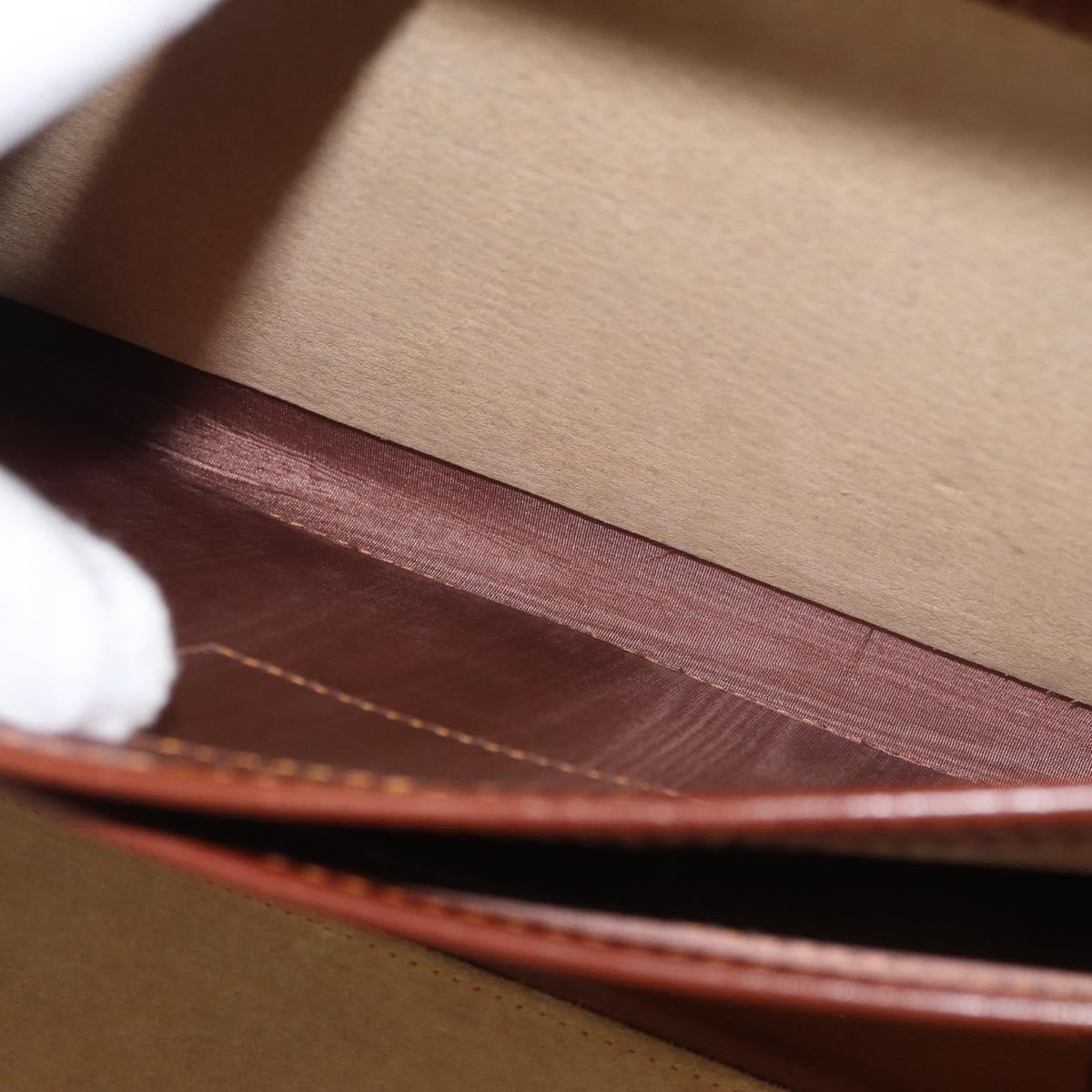Coach Trunk Leather Brown Gold Auth 181552A