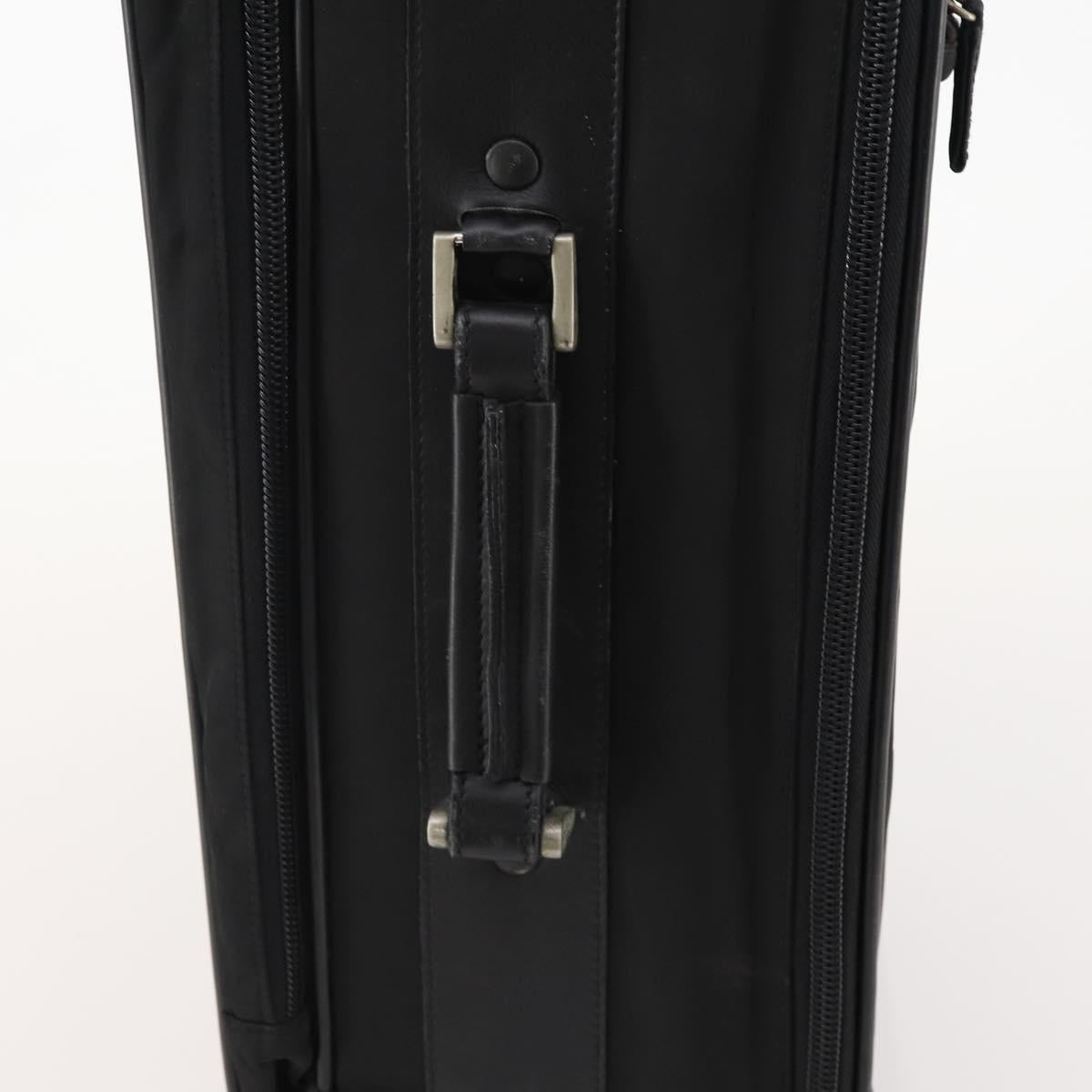 PRADA Suitcase Nylon Black Silver Auth 181553A
