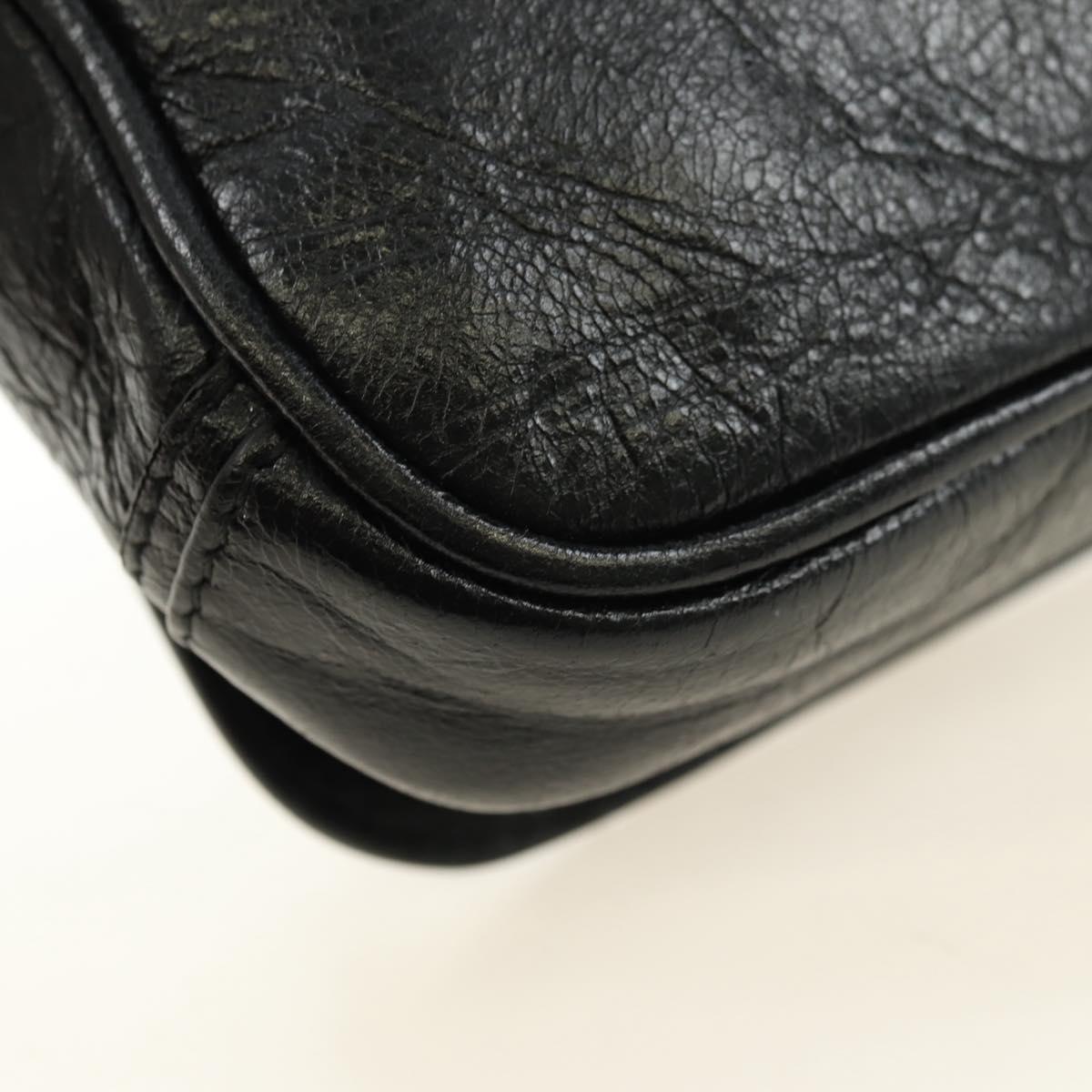 BALENCIAGA Le Cagole Shoulder Bag Leather Black Silver 781911 Auth 181560SAM