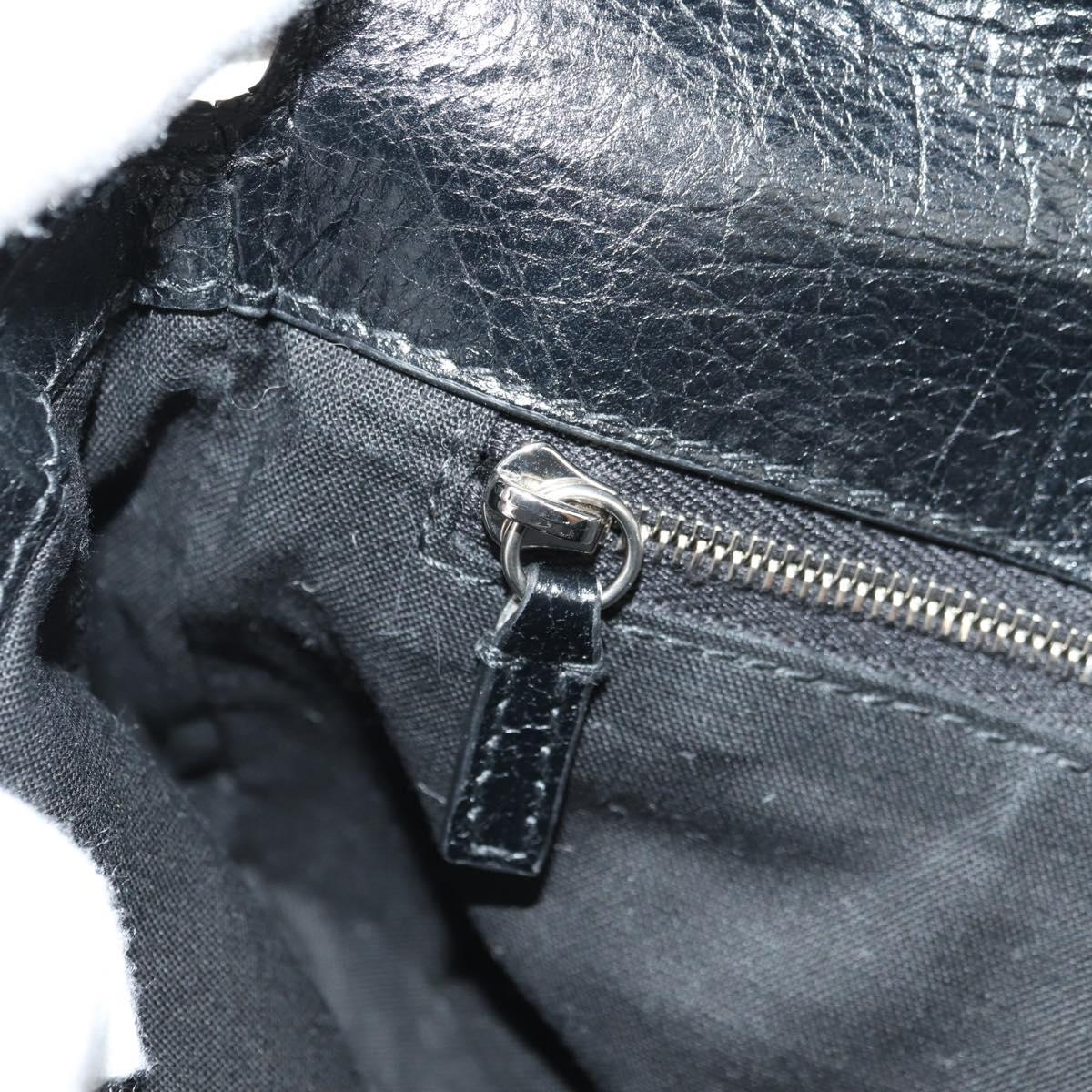BALENCIAGA Le Cagole Shoulder Bag Leather Black Silver 781911 Auth 181560SAM