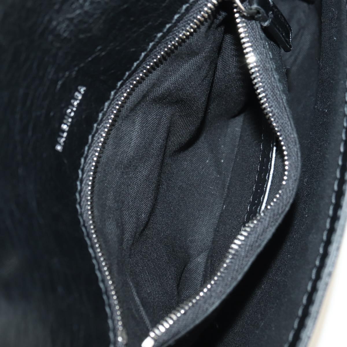 BALENCIAGA Le Cagole Shoulder Bag Leather Black Silver 781911 Auth 181560SAM