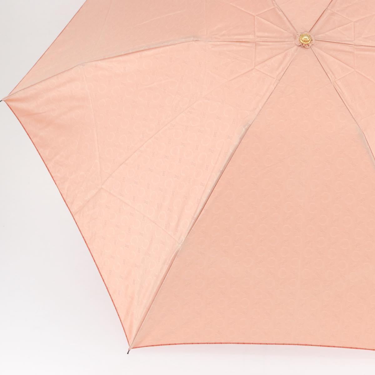 CELINE C Macadam Canvas Folding Umbrella Nylon Orange Auth 181570A