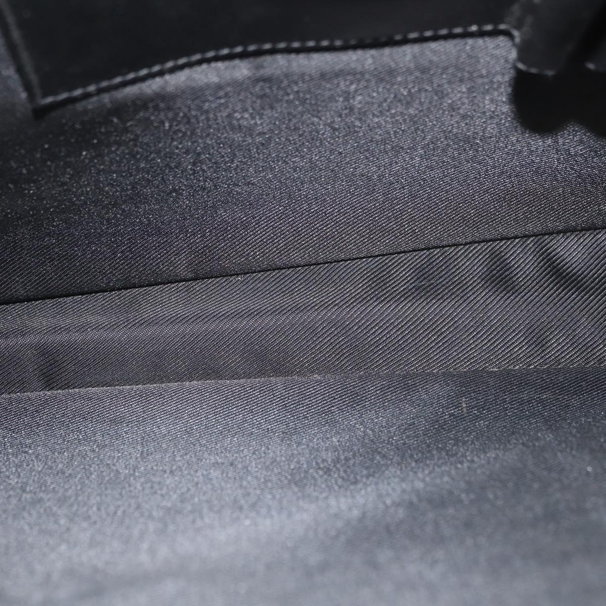 GUCCI GG Canvas Hand Bag Black Silver Auth 181578