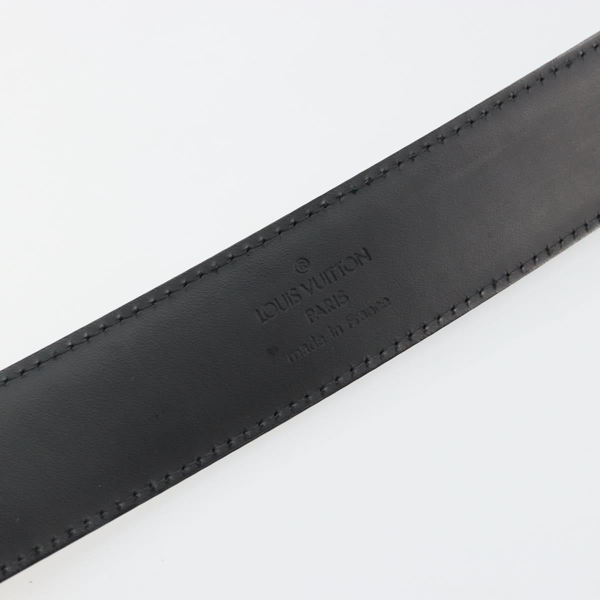 LOUIS VUITTON Epi Ceinture Belt 44.1"" Black LV Auth 181584A
