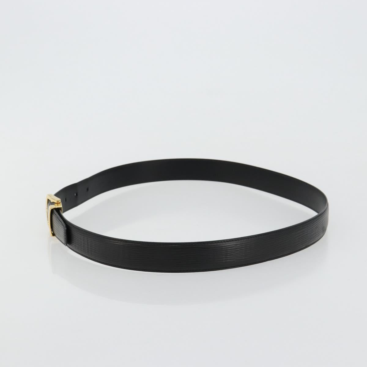 LOUIS VUITTON Epi Ceinture Belt 44.1"" Black LV Auth 181584A
