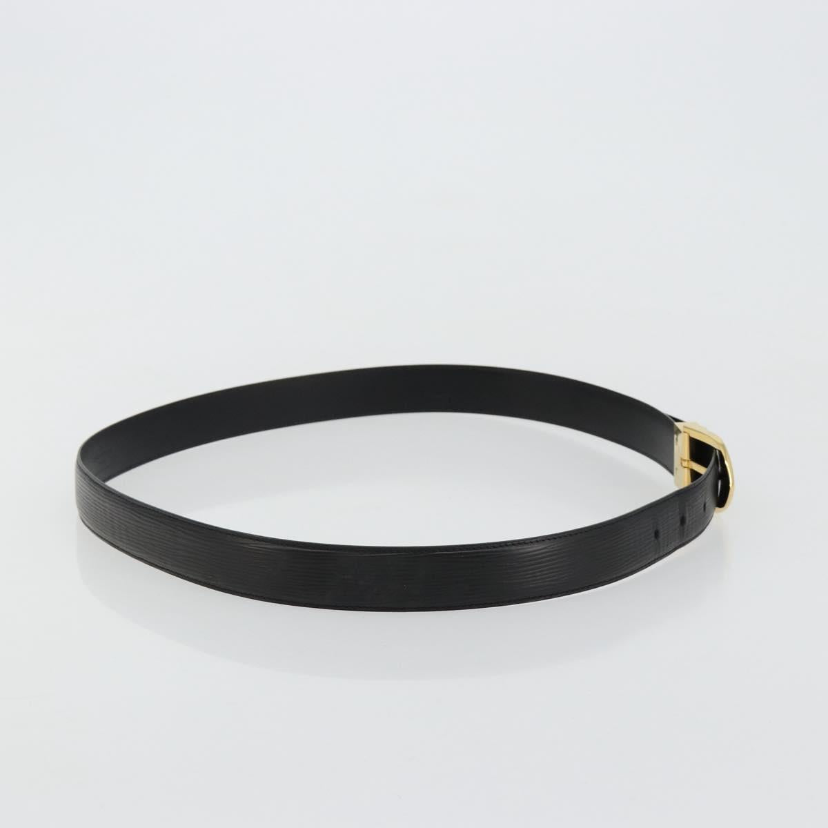 LOUIS VUITTON Epi Ceinture Belt 44.1"" Black LV Auth 181584A