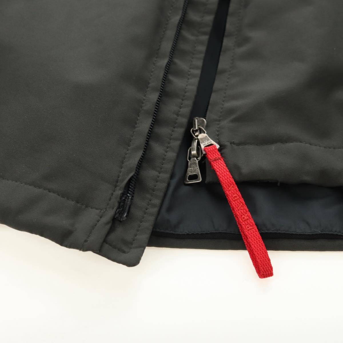 PRADA Gore-Tex Hoodie Jacket Polyester Khaki Auth 181586