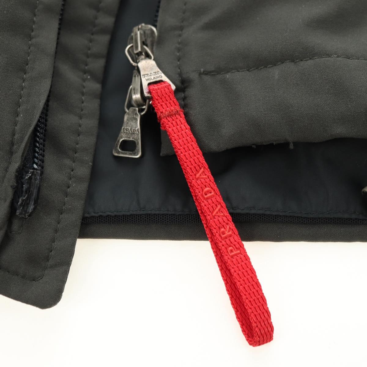 PRADA Gore-Tex Hoodie Jacket Polyester Khaki Auth 181586