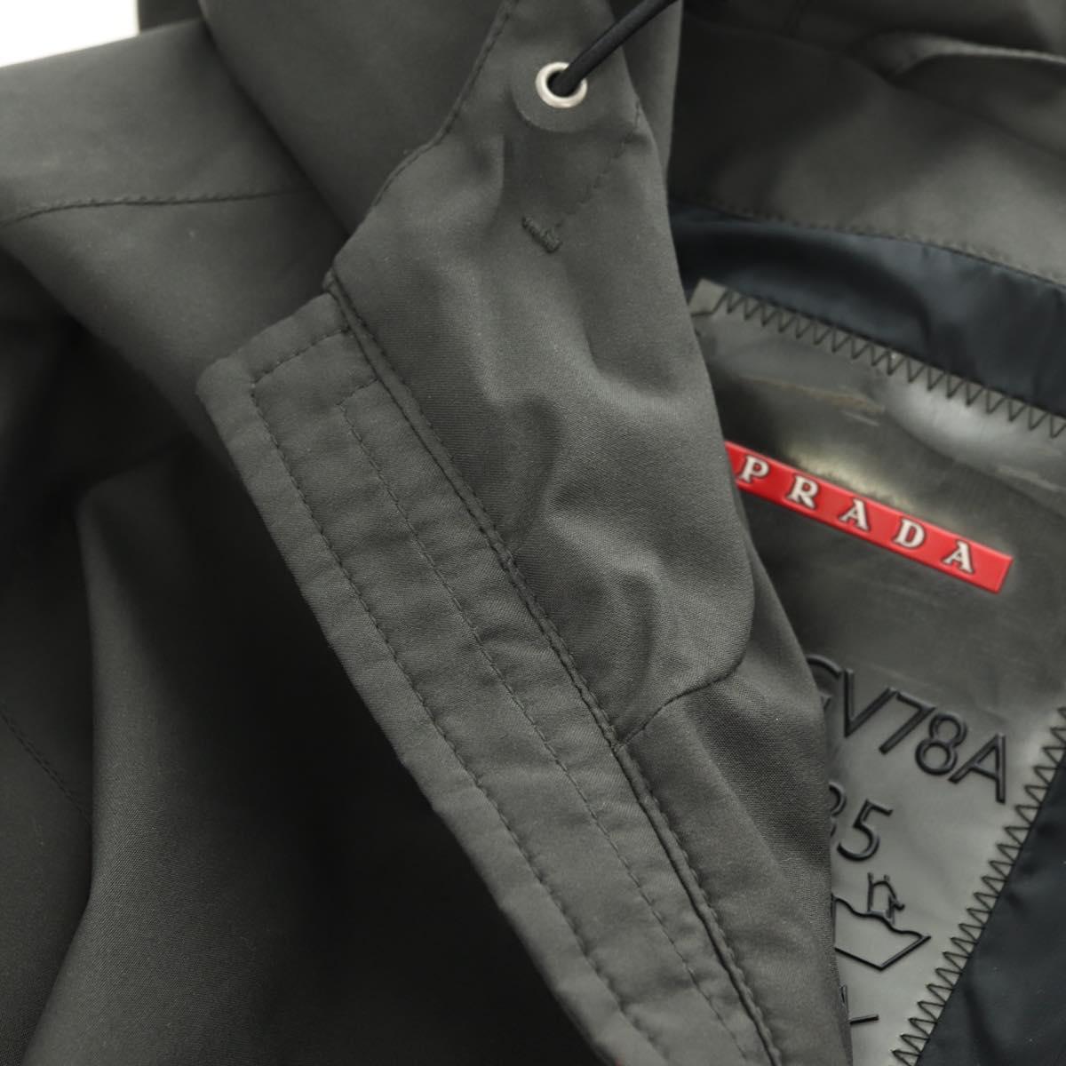 PRADA Gore-Tex Hoodie Jacket Polyester Khaki Auth 181586