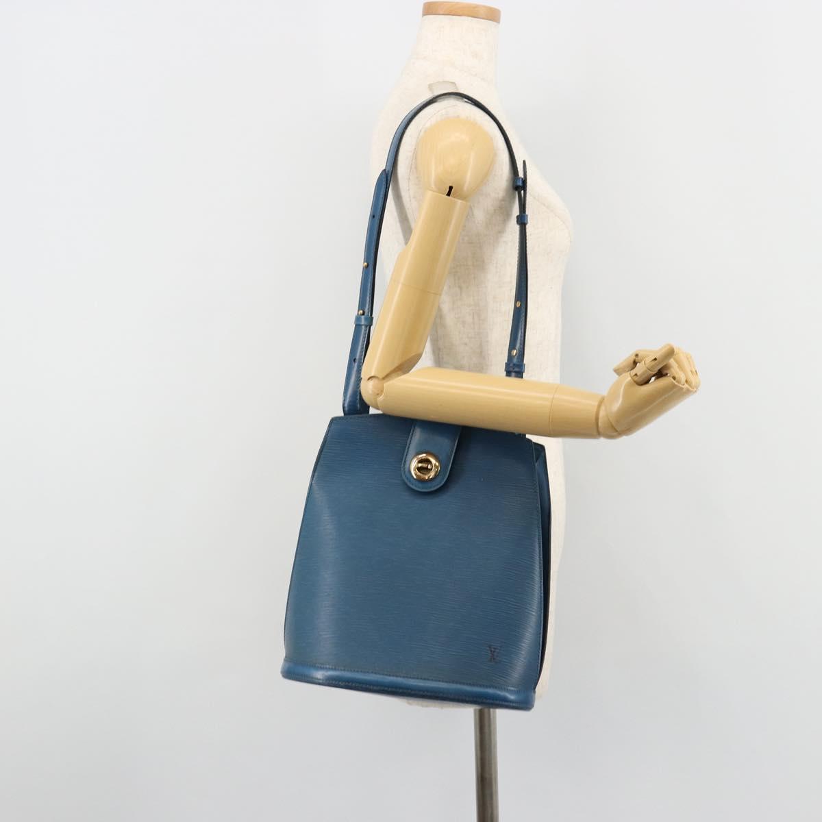 LOUIS VUITTON Epi Cluny Shoulder Bag Blue M52255 LV Auth 181611