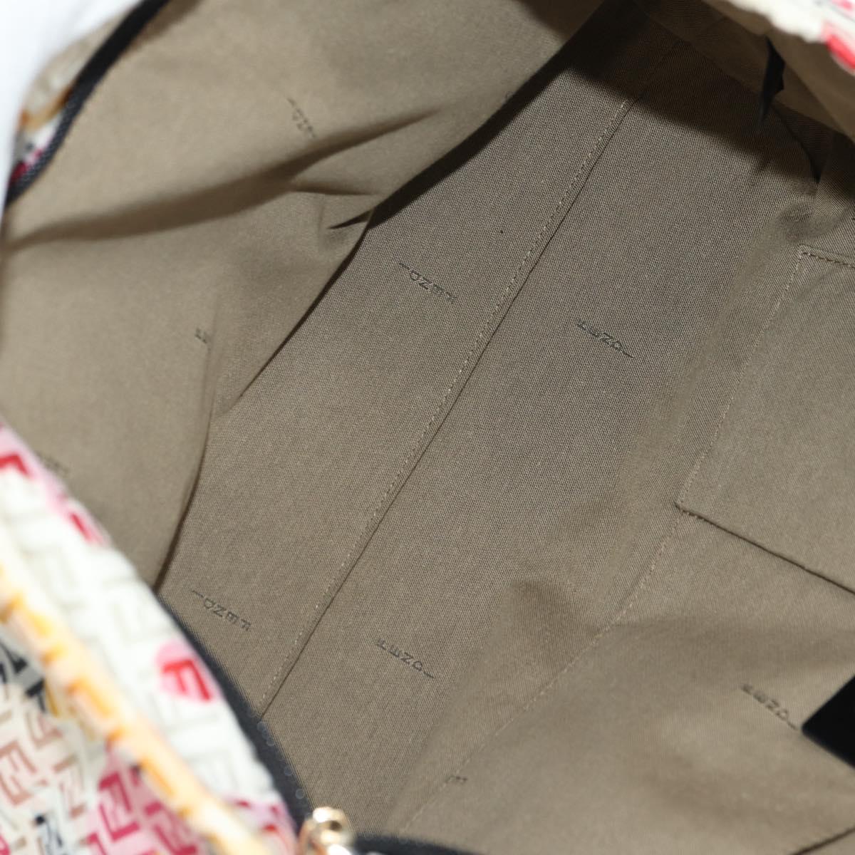FENDI Zucchino Canvas Tote Bag Multicolor Gold Auth 181617SAV