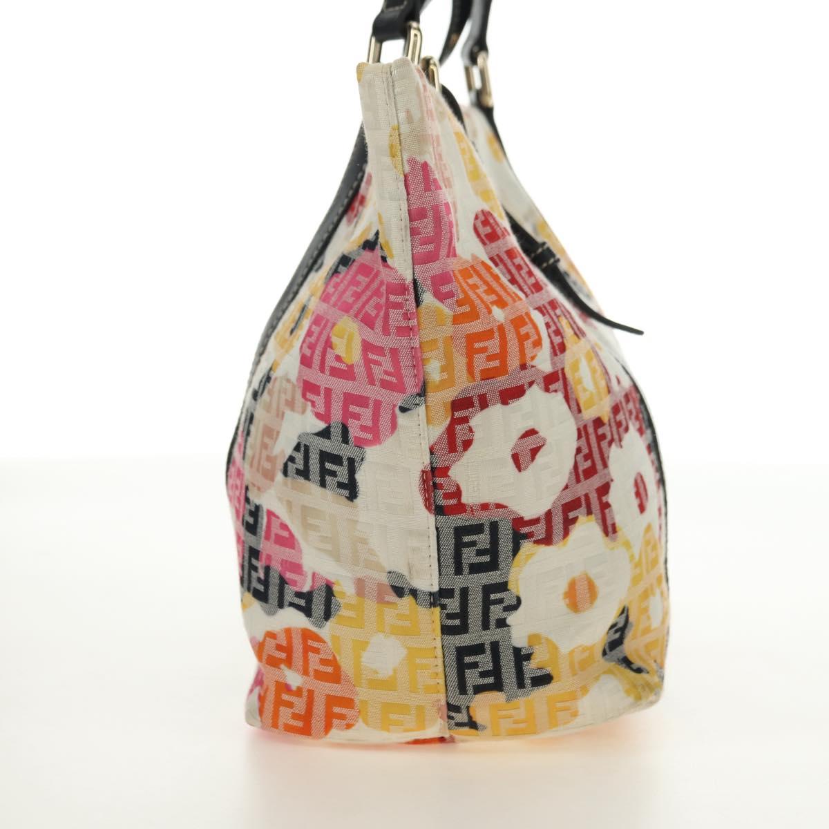 FENDI Zucchino Canvas Tote Bag Multicolor Gold Auth 181617SAV