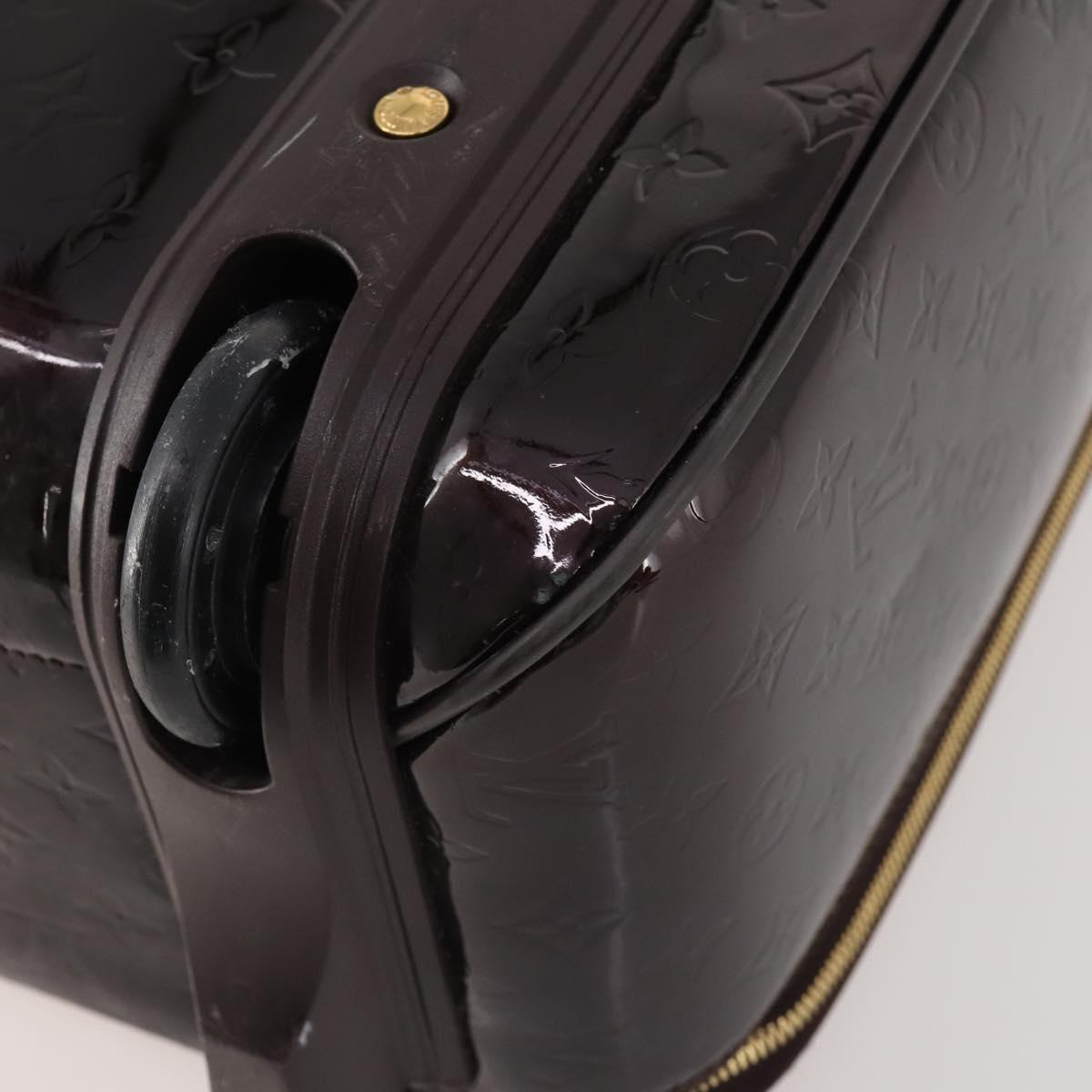 LOUIS VUITTON Monogram Vernis Pegas 45 Suitcase Amarante M91277 LV Auth 181626A
