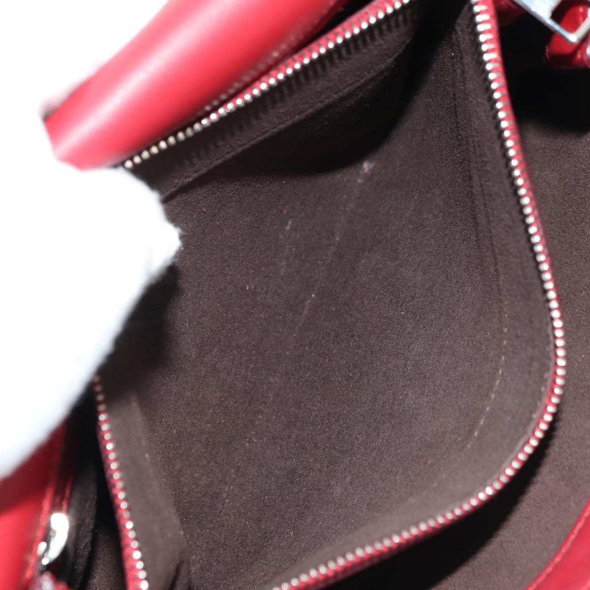 TOD’S Shoulder Bag Leather Red Silver Auth 181649V