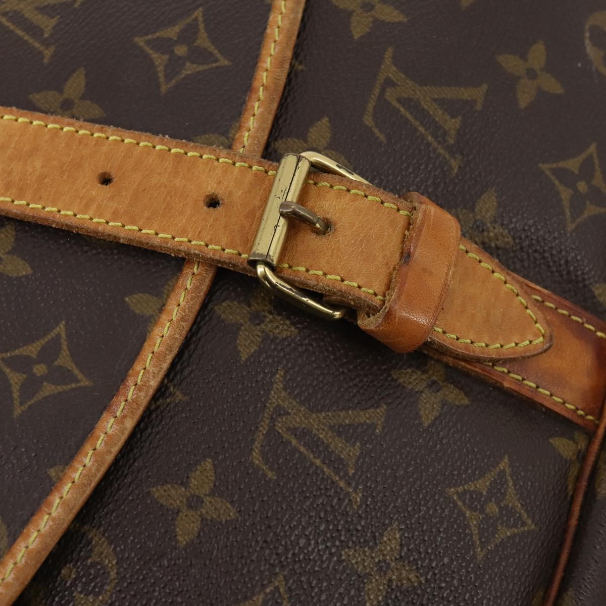 LOUIS VUITTON Monogram Saumur 35 Shoulder Bag M42254 LV Auth 181650