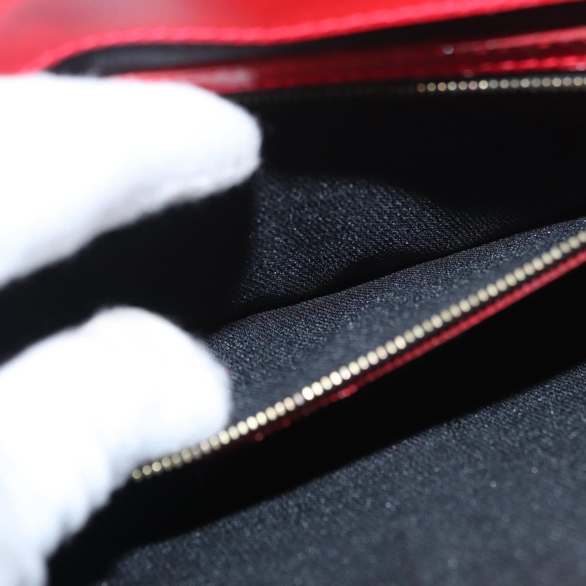 FENDI Backpack Leather 2way Red Gold Auth 181655A