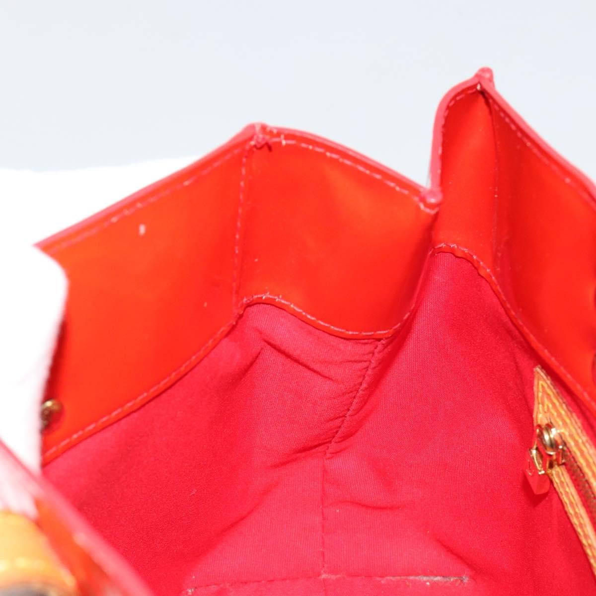 LOUIS VUITTON Monogram Vernis Reade PM Hand Bag Red Rouge M91088 LV Auth 181656