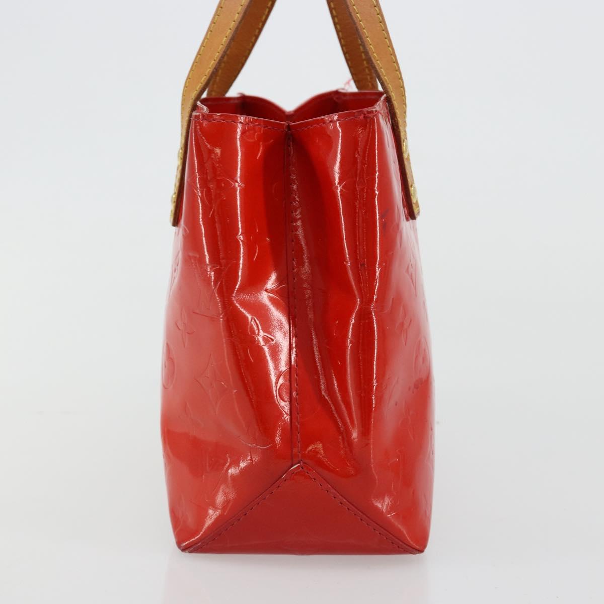 LOUIS VUITTON Monogram Vernis Reade PM Hand Bag Red Rouge M91088 LV Auth 181656