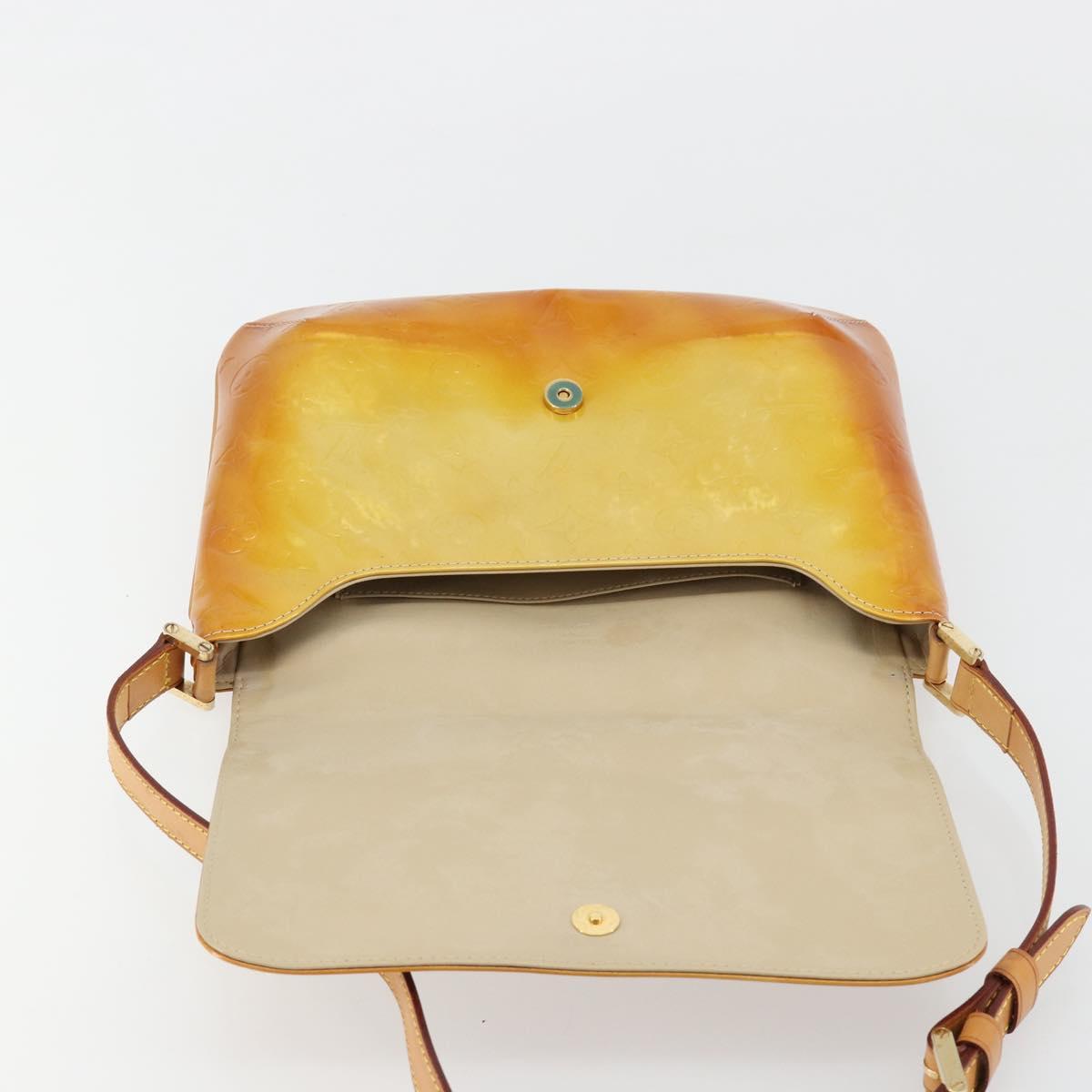 LOUIS VUITTON Monogram Vernis Thompson Street Bag Beige M91301 LV Auth 181659