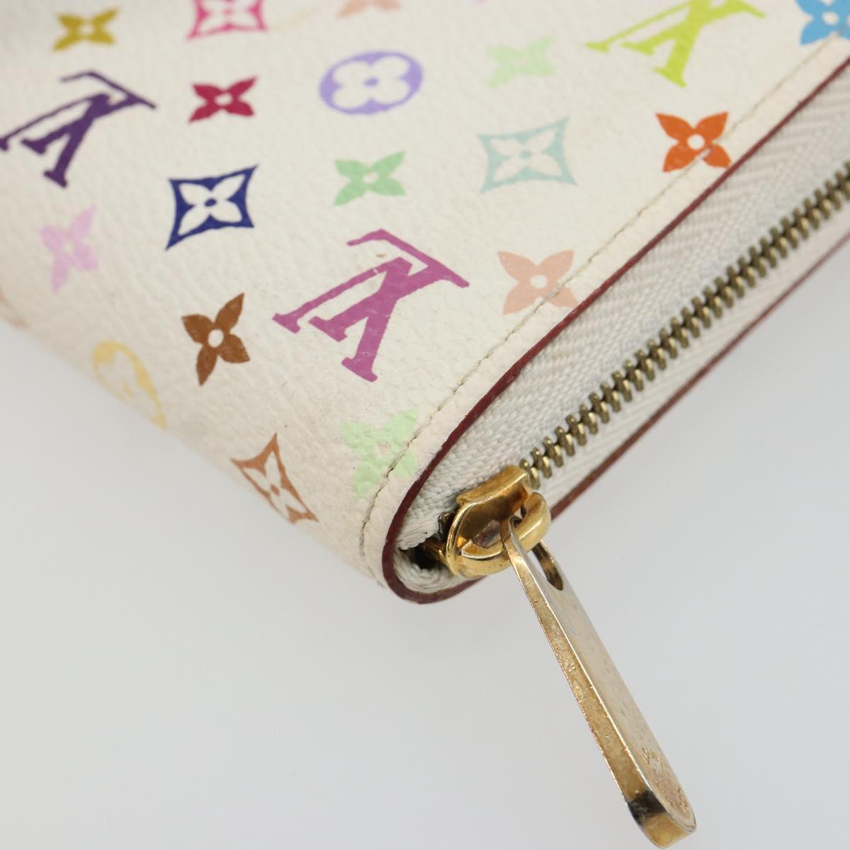 LOUIS VUITTON Monogram Multicolor Zippy Coin Purse White M93741 LV Auth 181665A