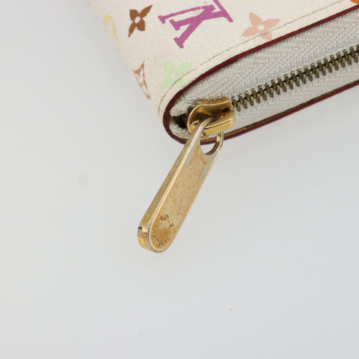 LOUIS VUITTON Monogram Multicolor Zippy Coin Purse White M93741 LV Auth 181665A