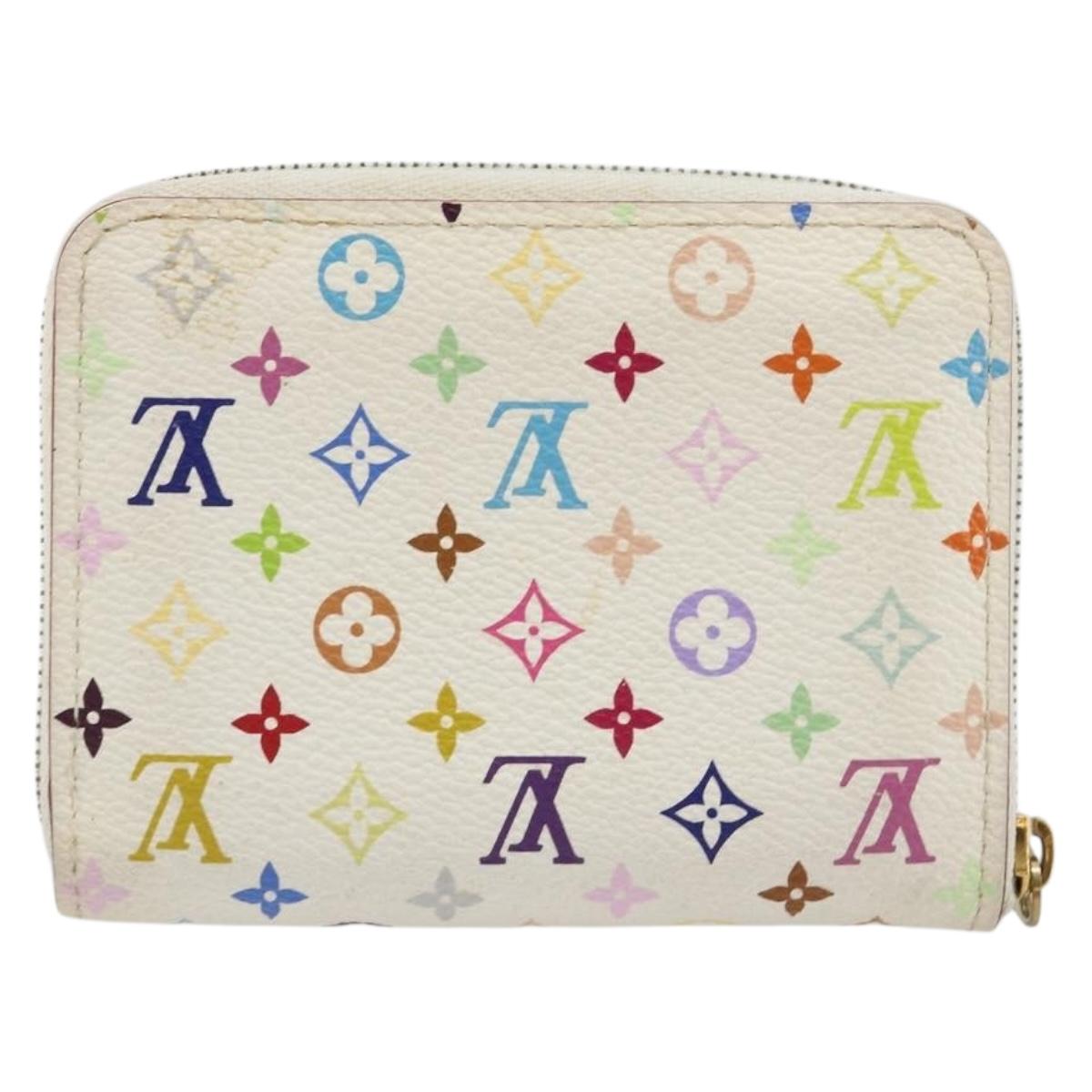 LOUIS VUITTON Monogram Multicolor Zippy Coin Purse White M93741 LV Auth 181665A