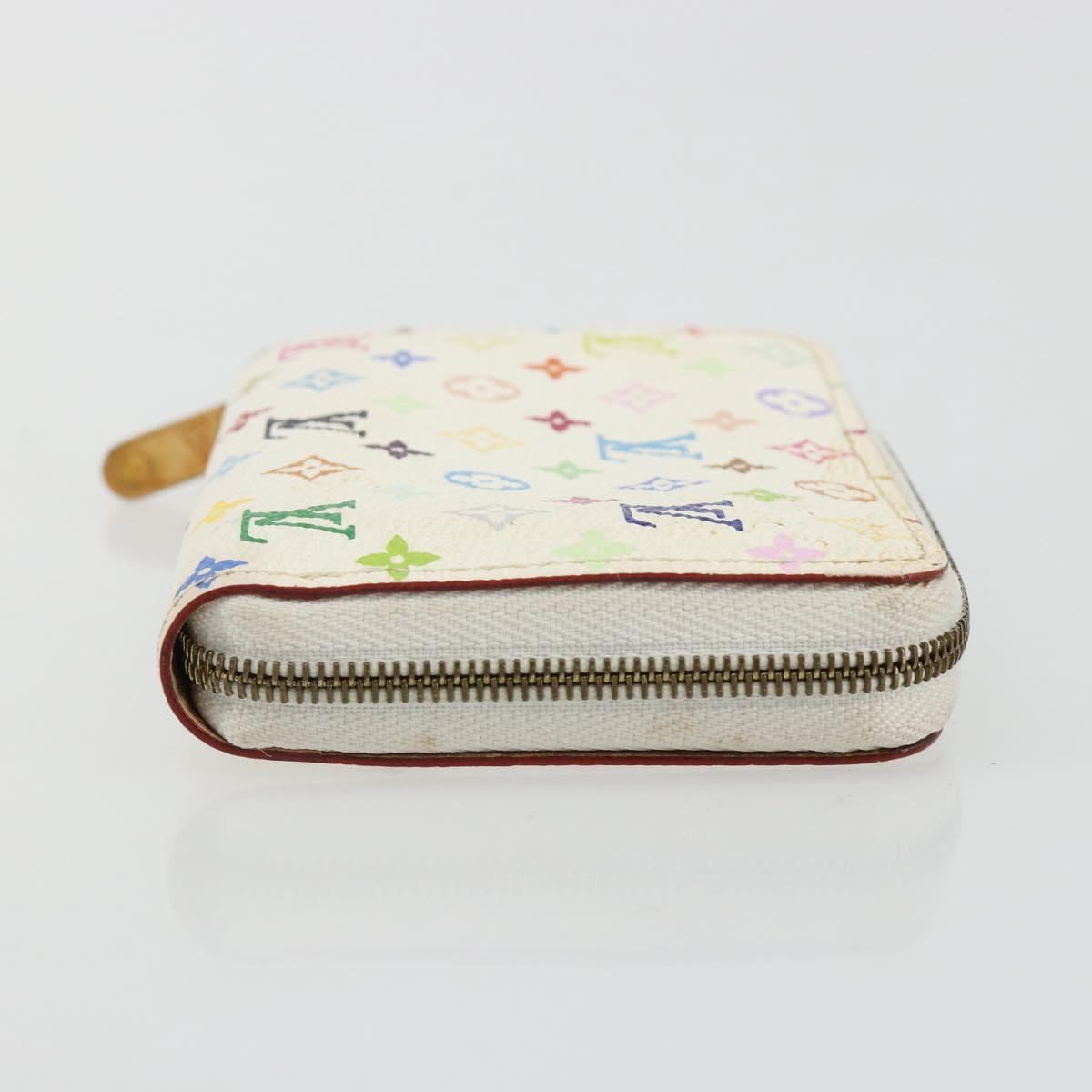 LOUIS VUITTON Monogram Multicolor Zippy Coin Purse White M93741 LV Auth 181665A