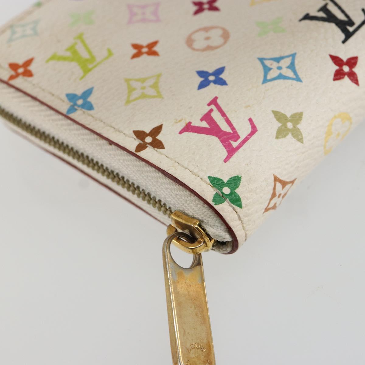 LOUIS VUITTON Monogram Multicolor Zippy Coin Purse White M93741 LV Auth 181665A