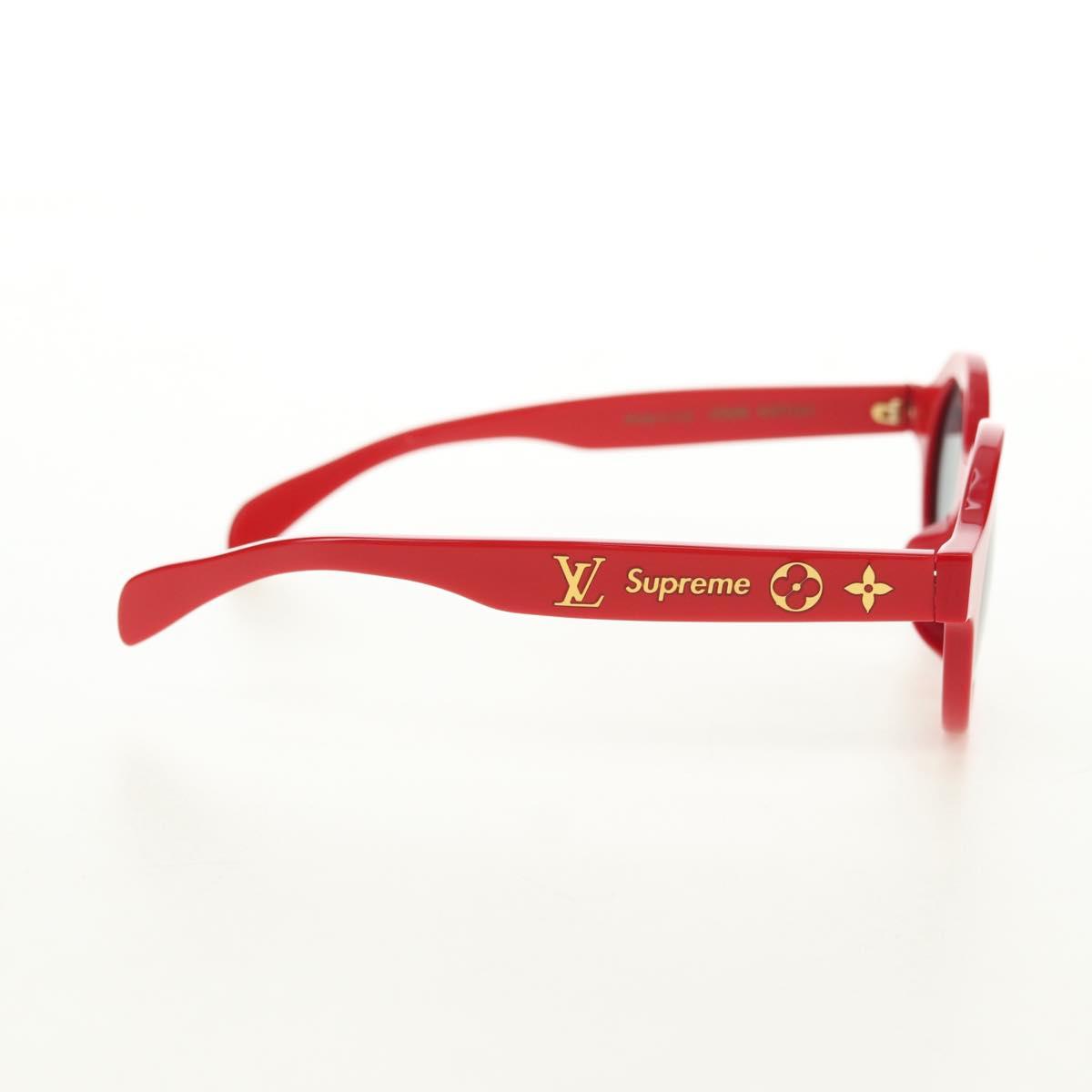 LOUIS VUITTON Supreme collaboration Sunglasses plastic Red Z0989E Auth 181672SM