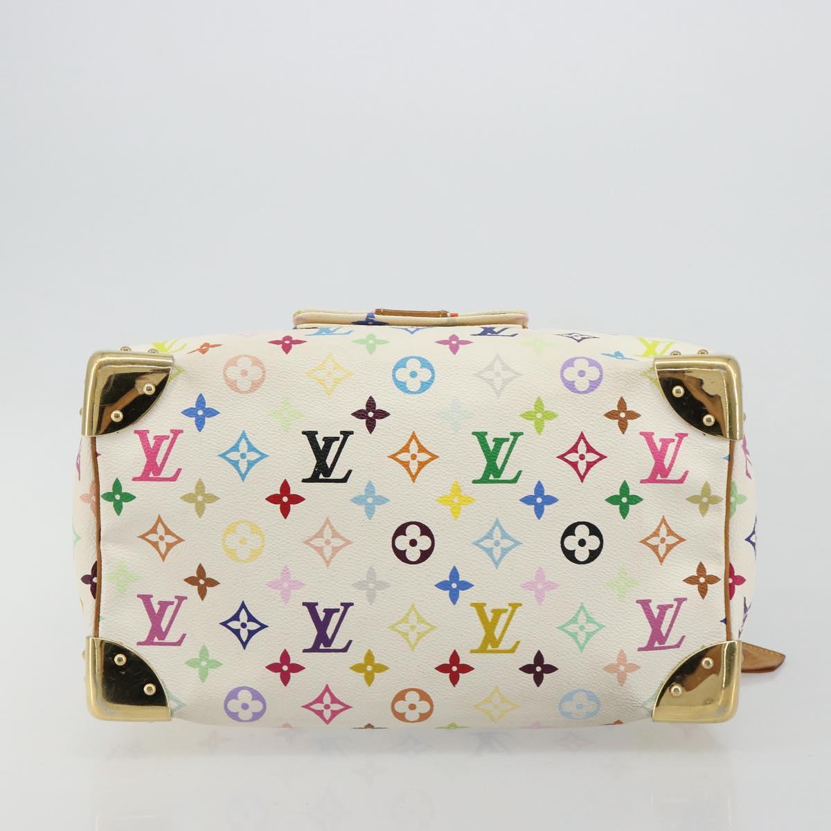 LOUIS VUITTON Monogram Multicolor Speedy 30 Bag White Bron M92643 LV Auth 181700