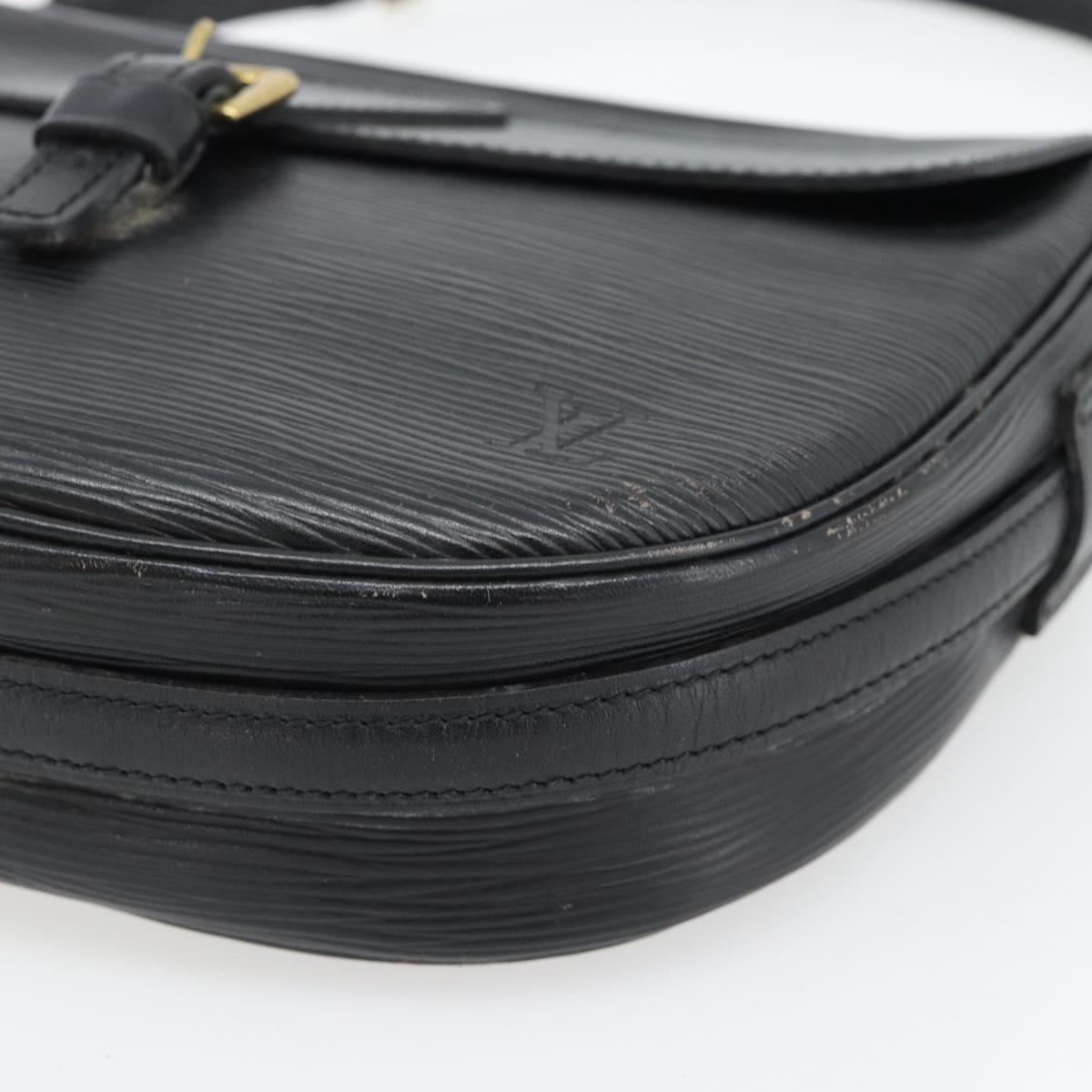 LOUIS VUITTON Epi Jeune Fille MM Shoulder Bag Black M52152 LV Auth 181701