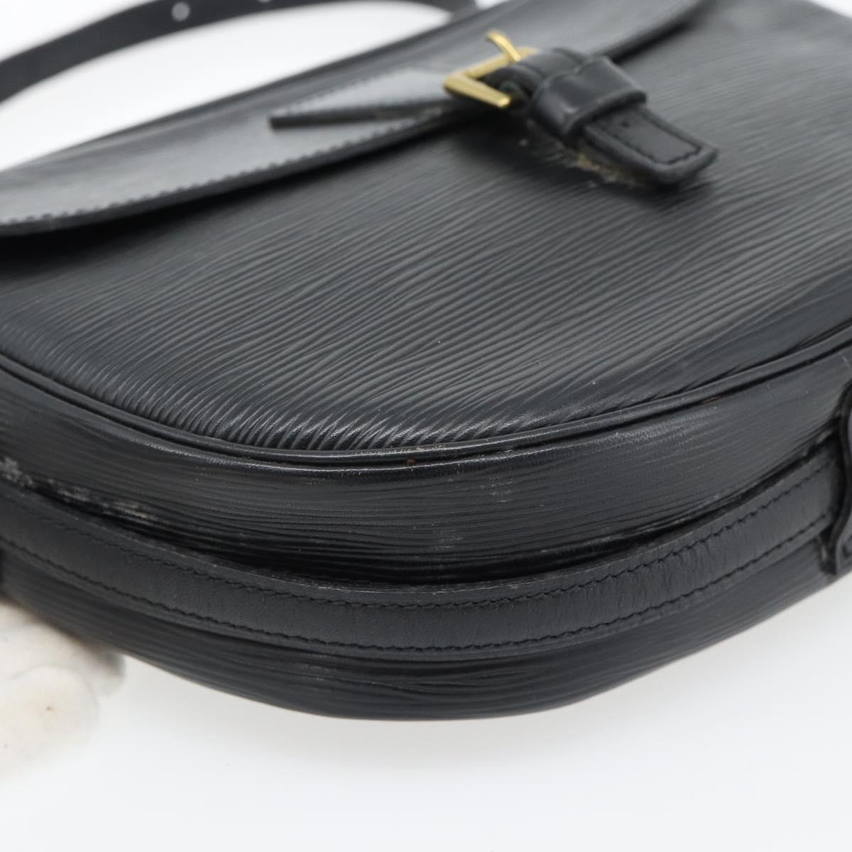LOUIS VUITTON Epi Jeune Fille MM Shoulder Bag Black M52152 LV Auth 181701