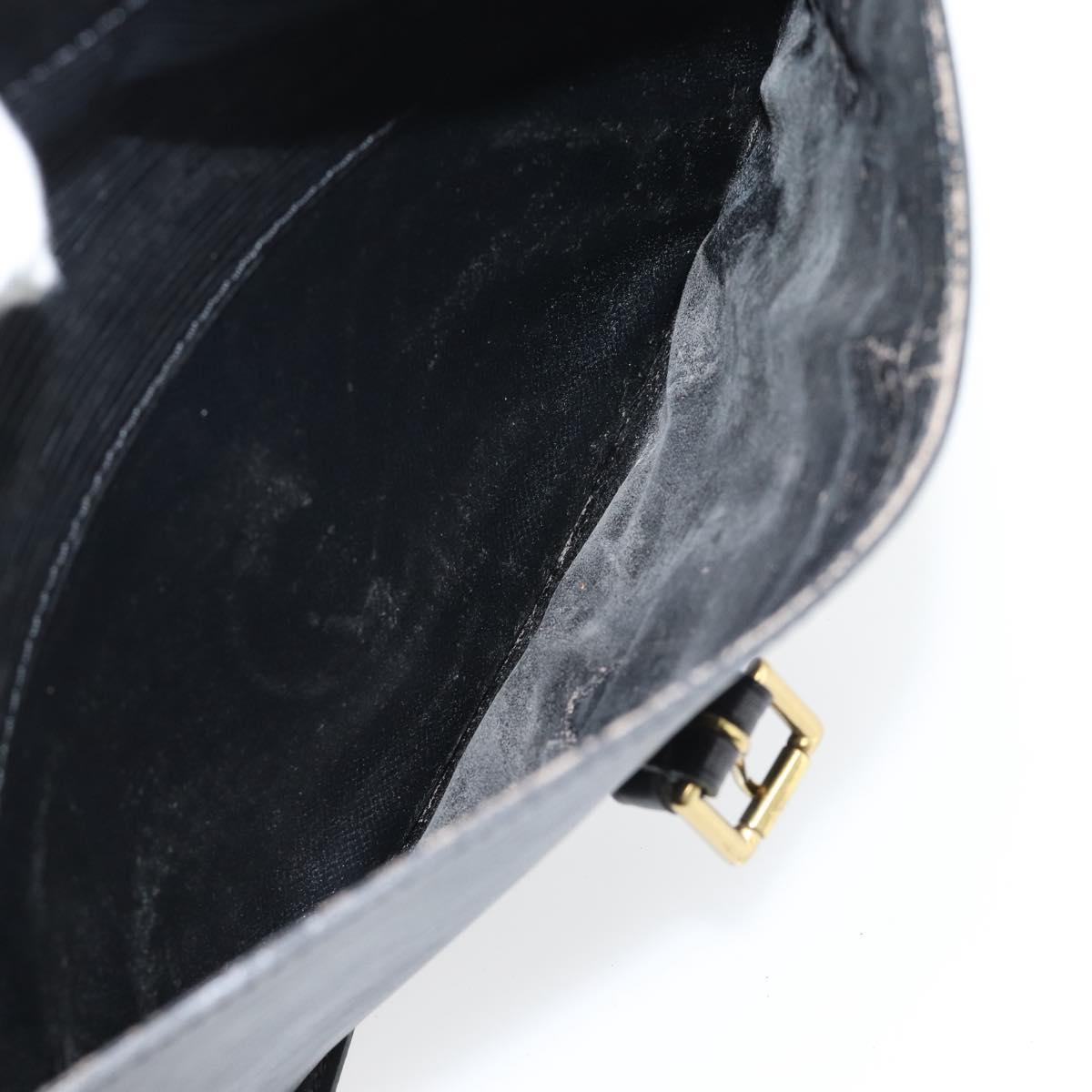 LOUIS VUITTON Epi Jeune Fille MM Shoulder Bag Black M52152 LV Auth 181701