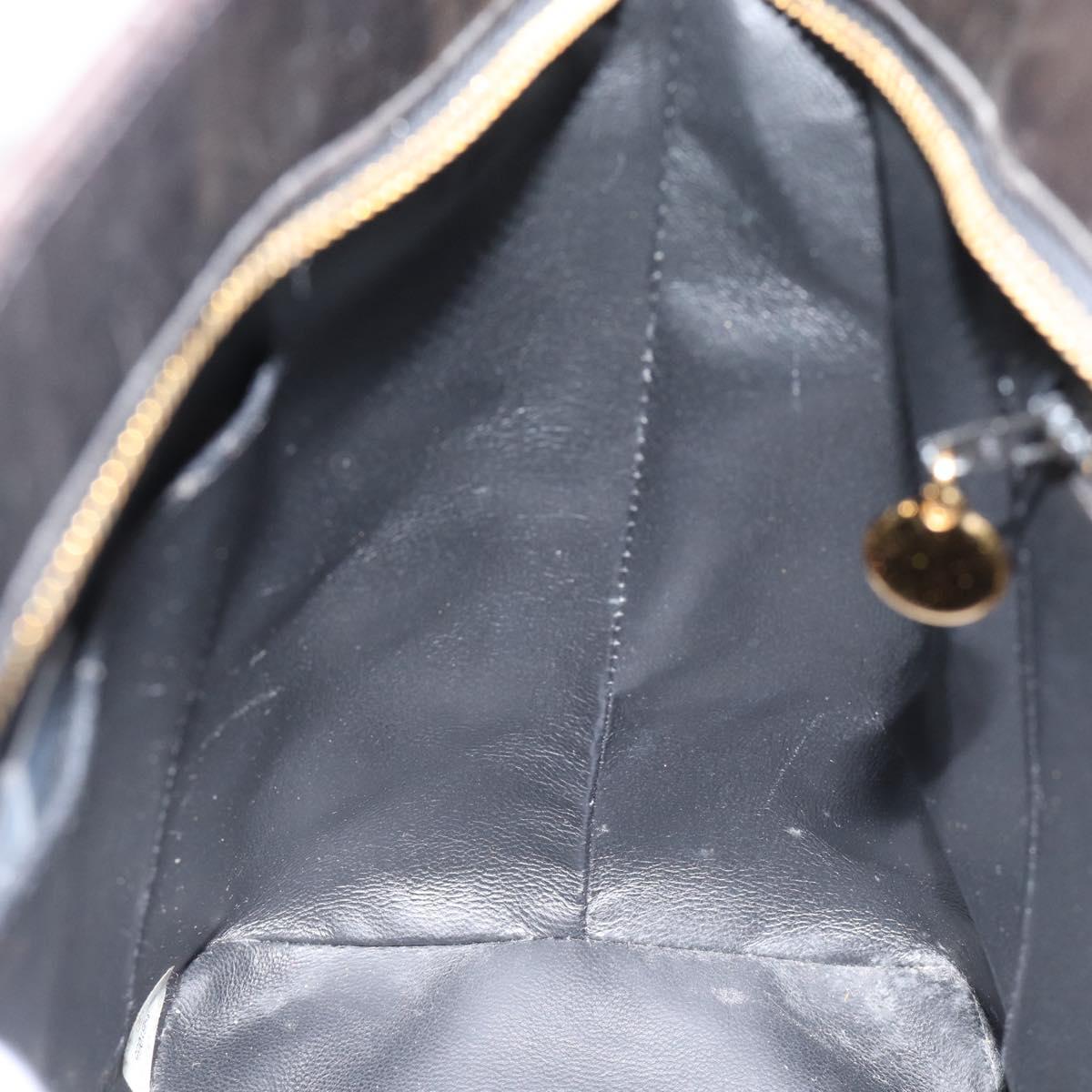 CHANEL Matelasse Reprint Tote Bag Lamb Skin Black Gold CC Auth 181711A