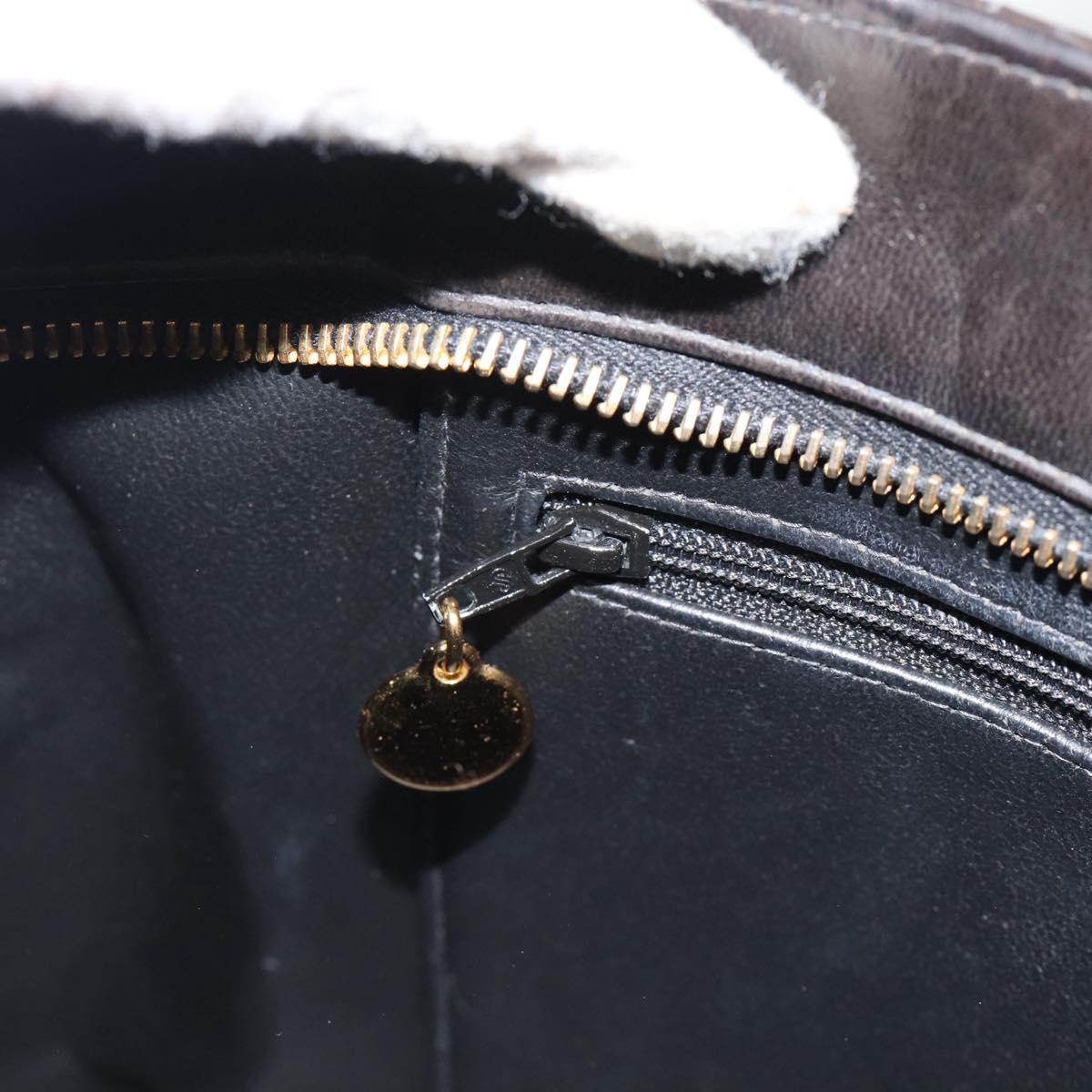 CHANEL Matelasse Reprint Tote Bag Lamb Skin Black Gold CC Auth 181711A