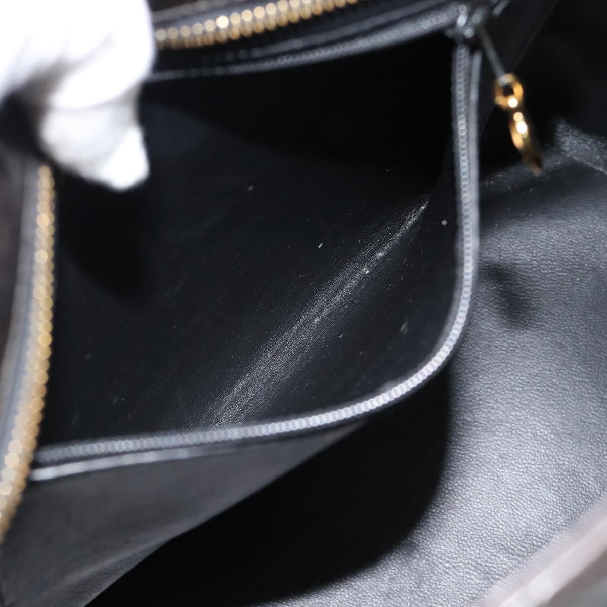 CHANEL Matelasse Reprint Tote Bag Lamb Skin Black Gold CC Auth 181711A