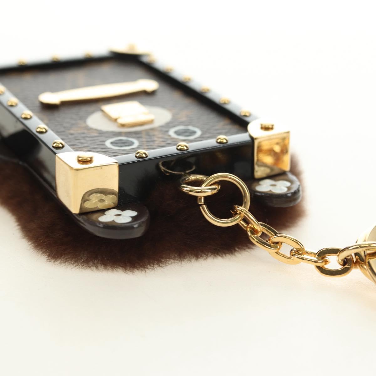 LOUIS VUITTON Monogram Bijoux Sack Wild Fur Key Holder M68451 LV Auth 181735M