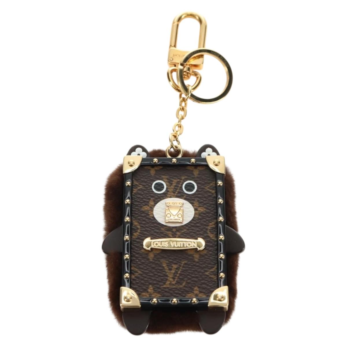 LOUIS VUITTON Monogram Bijoux Sack Wild Fur Key Holder M68451 LV Auth 181735M