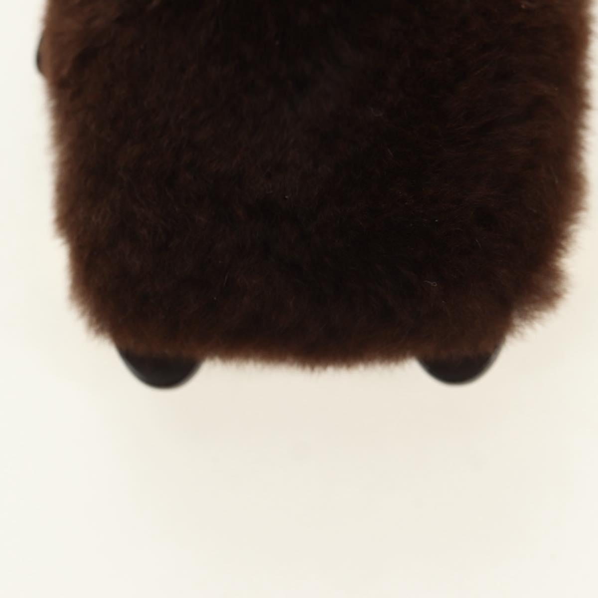 LOUIS VUITTON Monogram Bijoux Sack Wild Fur Key Holder M68451 LV Auth 181735M