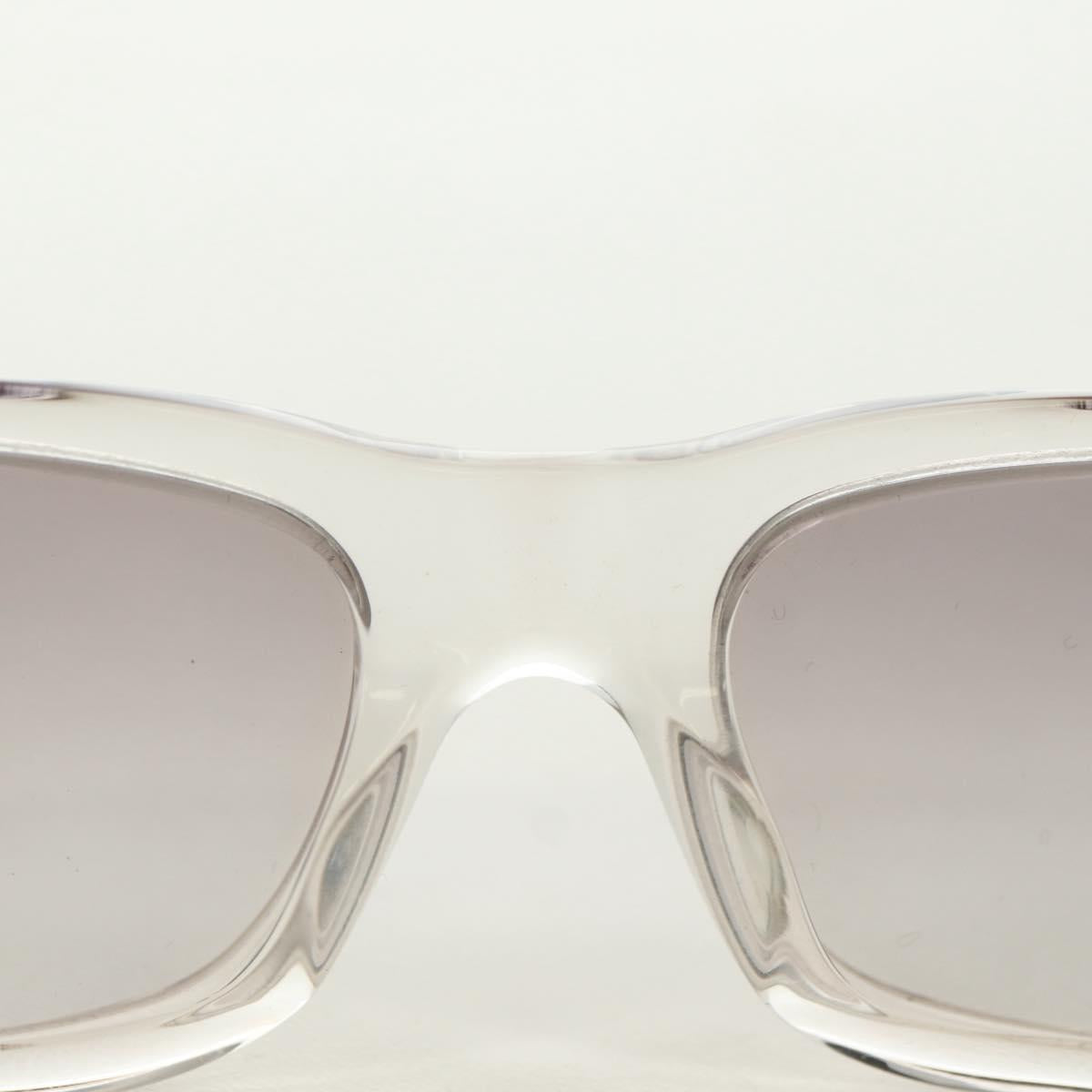 CHANEL COCO Mark Sunglasses plastic Clear CC Auth 181748M