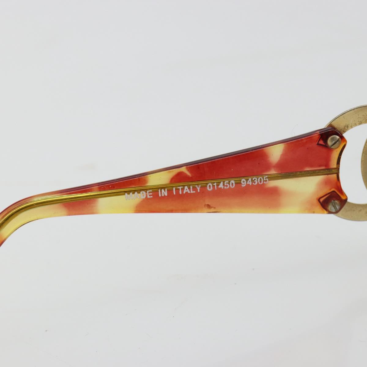CHANEL COCO Mark Sunglasses plastic Orange CC Auth 181749