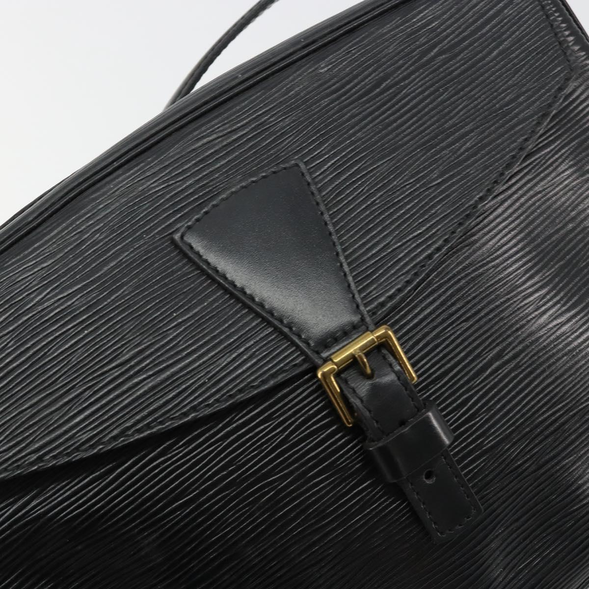 LOUIS VUITTON Epi Jeune Fille MM Shoulder Bag Black M52152 LV Auth 181750