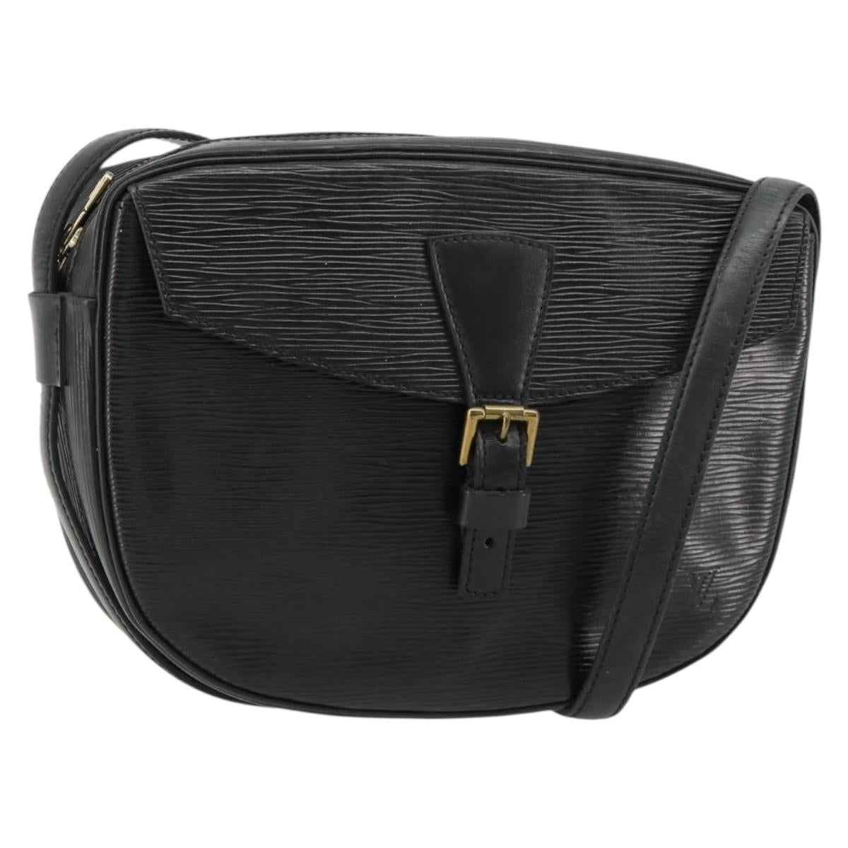 LOUIS VUITTON Epi Jeune Fille MM Shoulder Bag Black M52152 LV Auth 181750