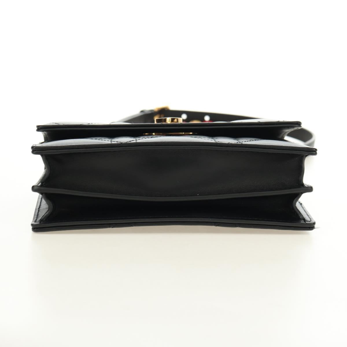 Christian Dior Cannage Caro Miss Dior Chain Bag Lamb Skin 2way Auth 181756SAM